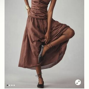 Anthropologie tie up ballet flats